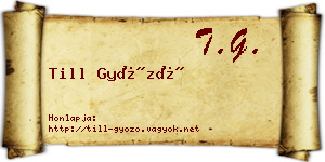 Till Győző névjegykártya